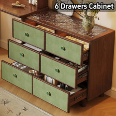 Cocochairs Multifunctional Makeup Vanity Desk with 6 Drawers & Pegboard Storage