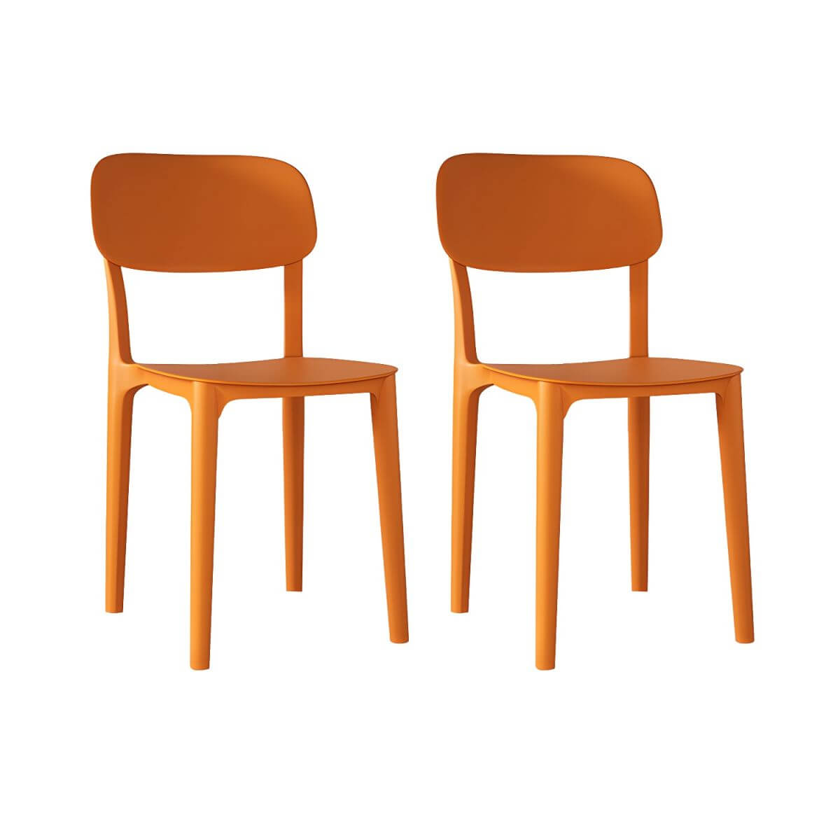 Stackable Nordic acrylic dining chair with backrest and acrylic legs