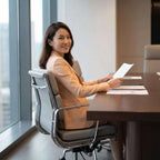 Birch Ergonomic Office Chair with Faux Leather Upholstery