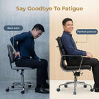 Birch Ergonomic Office Chair with Faux Leather Upholstery