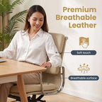 Birch Ergonomic Office Chair with Faux Leather Upholstery