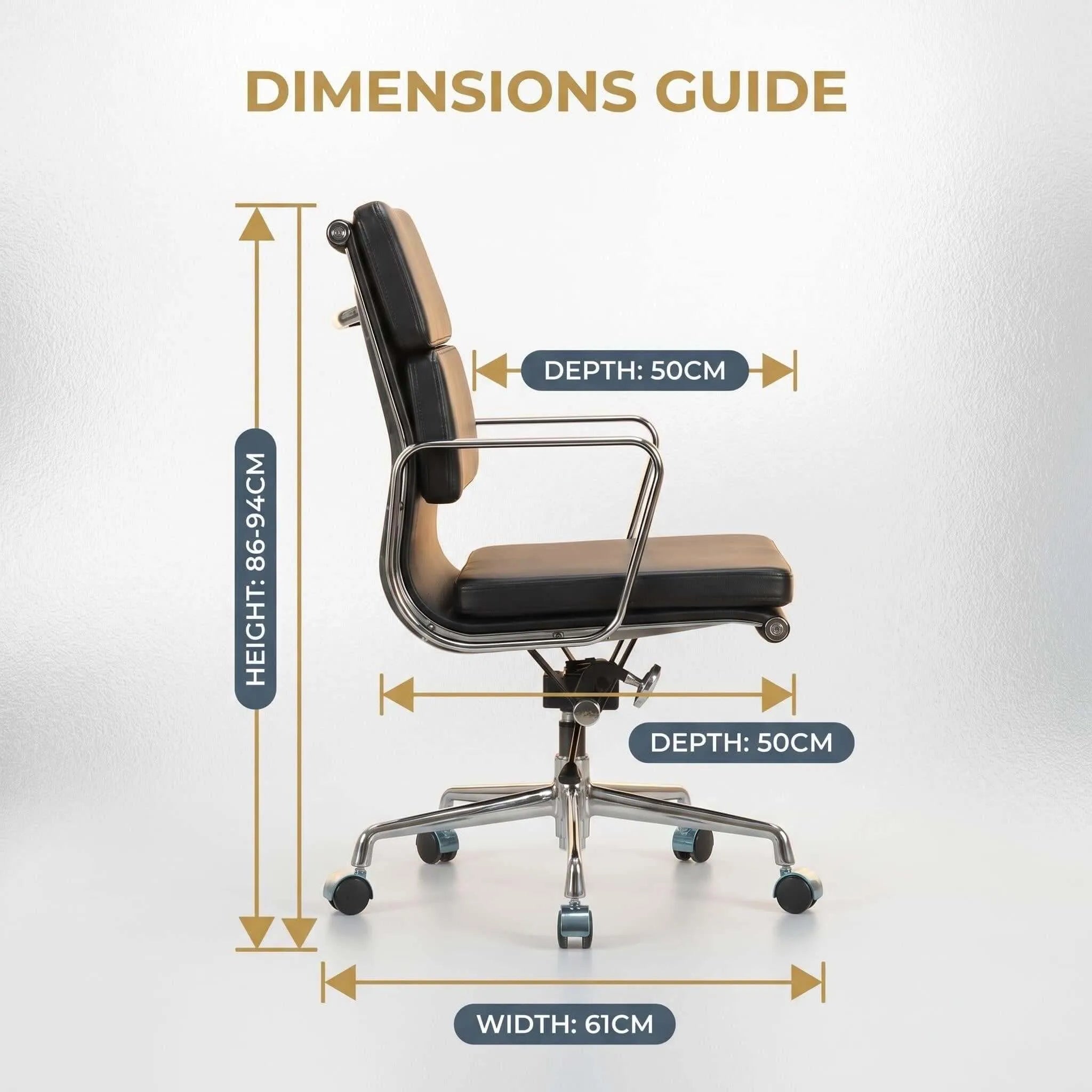 Birch Ergonomic Office Chair with Faux Leather Upholstery