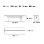 Black Ash Wood Bench with Geometric Metal Legs, Nordic Style