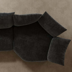 Minimalist Petal-Shaped Casual Sofa in Soft Chenille Material