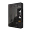 Black Glass Display Wardrobe Armoire With Soft-Close Storage