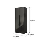 Black Glass Display Wardrobe Armoire With Soft-Close Storage Dimensions