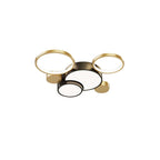 Black & Gold Circular LED Flush Mount Ceiling Light Fixture