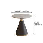 Black-Gold Metal Base with Nappa Leather & Sintered Stone Table Set