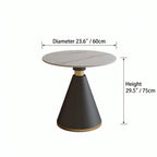 Black-Gold Metal Base with Nappa Leather & Sintered Stone Table Set