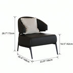 Black-Gold Metal Base with Nappa Leather & Sintered Stone Table Set