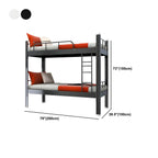 Black Scandinavian Metal Bunk Bed with Mattress for Kids Dimensions