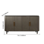 Black Sideboard Buffet with Gold Stainless Steel Base