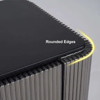 Black Sideboard Buffet with Gold Stainless Steel Base