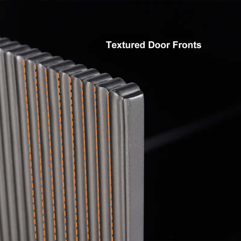 Black Sideboard Buffet with Gold Stainless Steel Base