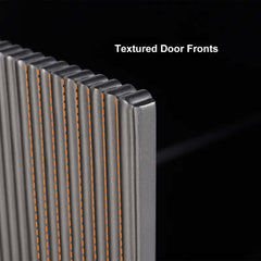 Black Sideboard Buffet with Gold Stainless Steel Base