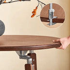 Black Walnut Dining Table with Hand-Matched Inlay and Oval Form