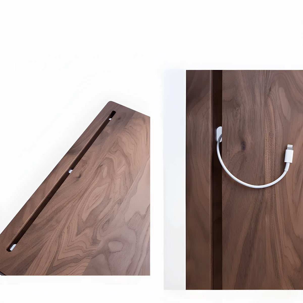 Black Walnut Lift Top Coffee Table, Z-Frame Adjustable Side Table