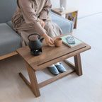 Black Walnut Lift Top Coffee Table, Z-Frame Adjustable Side Table
