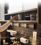 Black Walnut Sideboard With Rotating Desk Feature