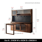Black Walnut Sideboard With Rotating Desk Feature