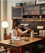 Black Walnut Sideboard With Rotating Desk Feature