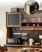 Black Walnut Sideboard With Rotating Desk Feature