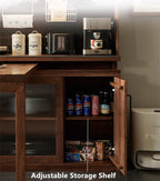 Black Walnut Sideboard With Rotating Desk Feature