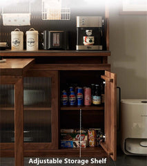 Black Walnut Sideboard With Rotating Desk Feature