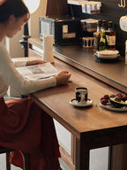Black Walnut Sideboard With Rotating Desk Feature