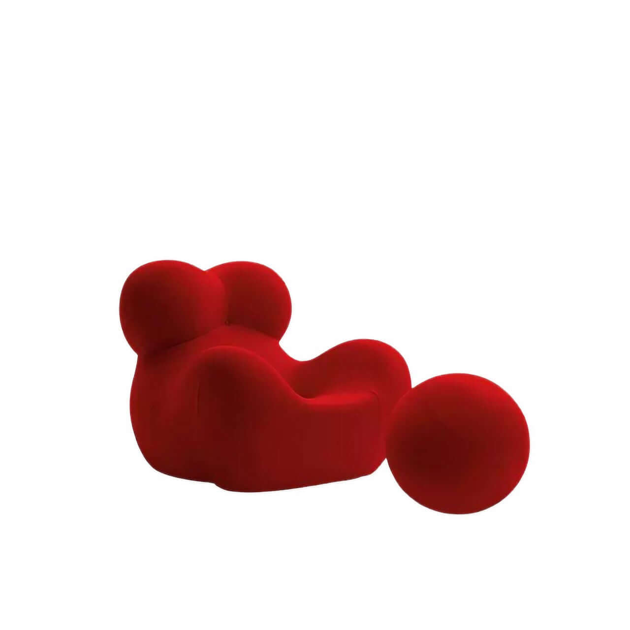 Single sofa lazy couch with blue and yellow striped ice silk fabric for creative comfort