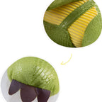 Blue Faux Leather Club Sofa with Animal Design for Kids