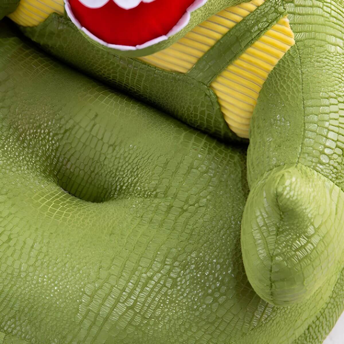 Blue Faux Leather Club Sofa with Animal Design for Kids