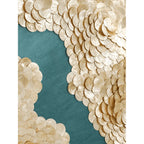 Blue River Mother of Pearl Wall Art Series, Hand Layered Texture