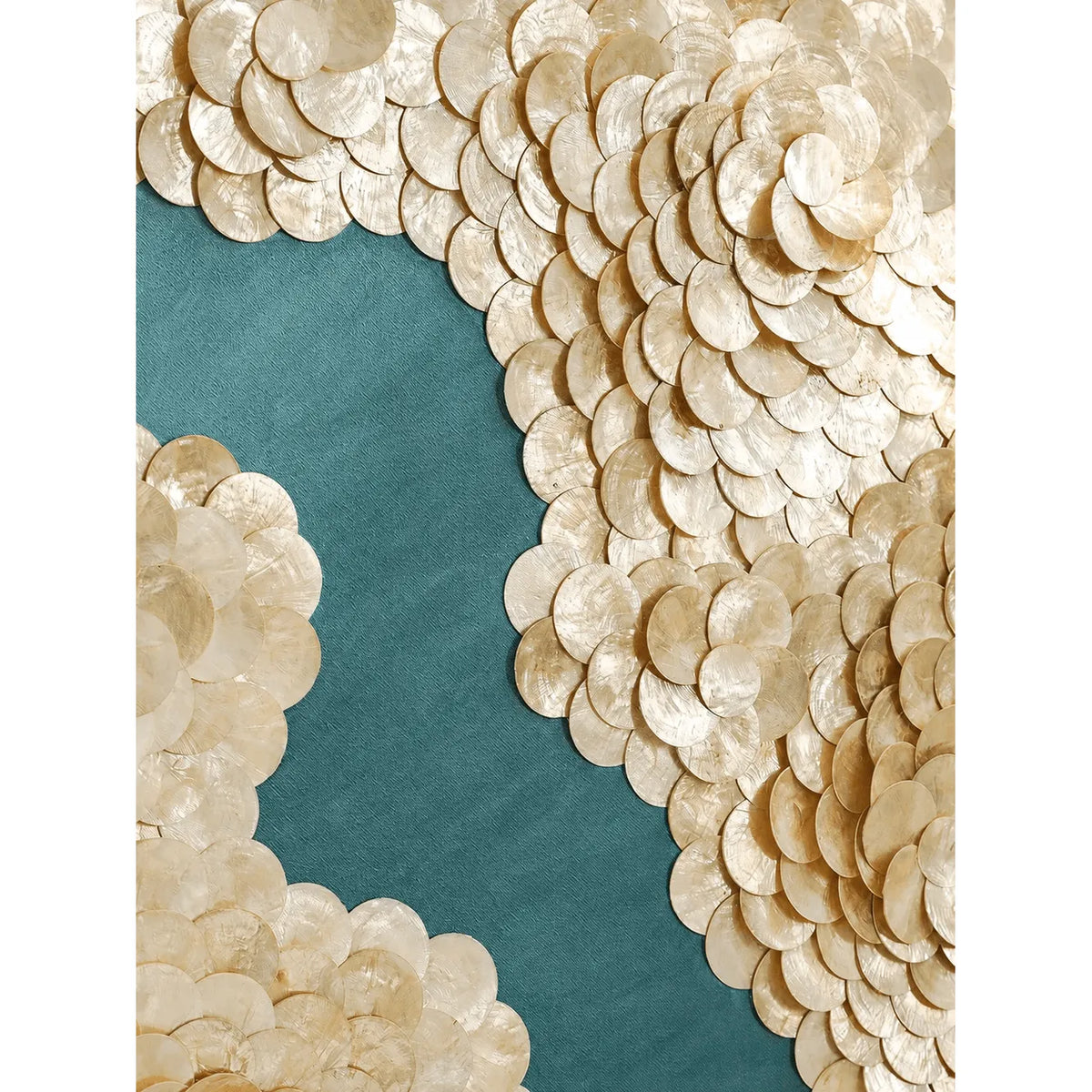 Blue River Mother of Pearl Wall Art Series, Hand Layered Texture