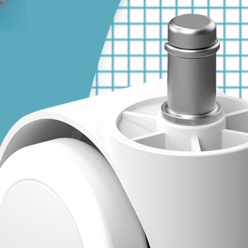 Blue Upholstered Chair with Adjustable Height and Flip-Up Arms