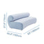 Blue White Plaid Sofa With Rolled Back, Creamy Retro Loft Lounge Dimensions
