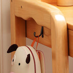 Blue Wooden Kids Writing Desk with Hutch, Drawers and Open Shelving