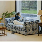 Bluebell Floral Sofa Series With Woven Jacquard Upholstery and Modular Comfort
