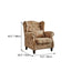 Botanical Floral Wingback Chair and Ottoman Set with Solid Wood Frame Dimensions