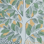 Botanical Upholstered Accent Chair with Vintage Silhouette and Cocooned Comfort
