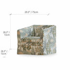 Botanical Upholstered Accent Chair with Vintage Silhouette and Cocooned Comfort Dimensions