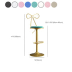 Bow Back Glam Upholstered Bar Stool with Gold Pedestal and Footrest