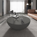 Bowl-Shaped Concrete Coffee Table with Rounded Silhouette and Minimalist Modern Design