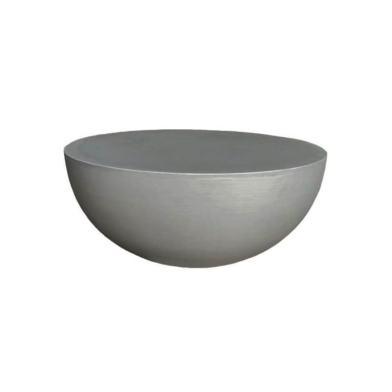 Bowl-Shaped Concrete Coffee Table with Rounded Silhouette and Minimalist Modern Design
