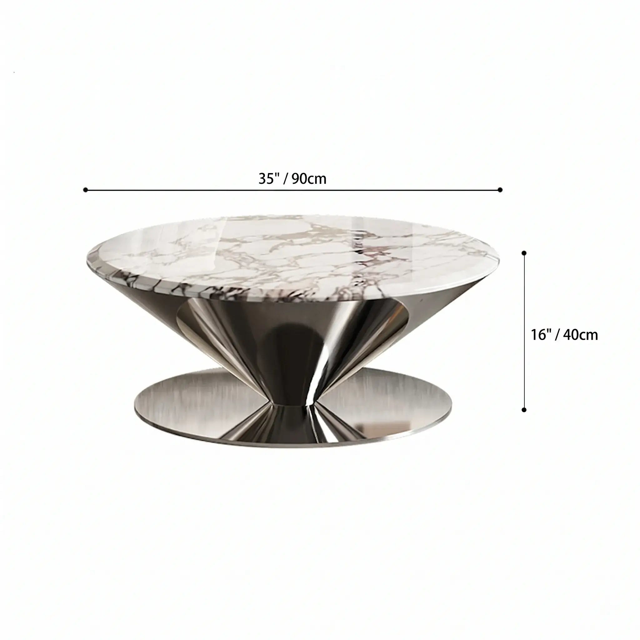 Bulgari Marble & Stainless Steel Sculptural Coffee Table Set