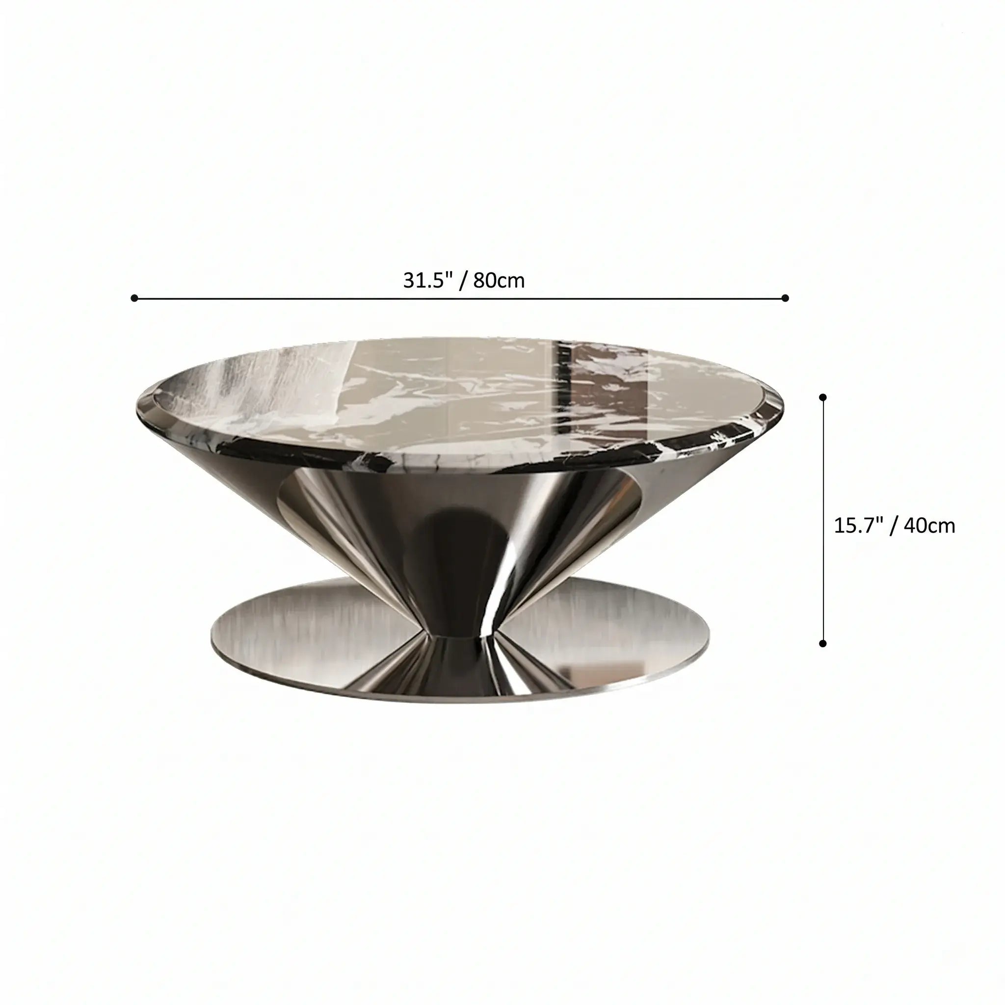 Bulgari Marble & Stainless Steel Sculptural Coffee Table Set