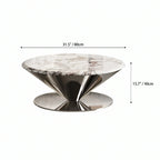 Bulgari Marble & Stainless Steel Sculptural Coffee Table Set