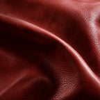 Burgundy Leather Lounge Chair with Sculpted Wing Back and Swivel Base