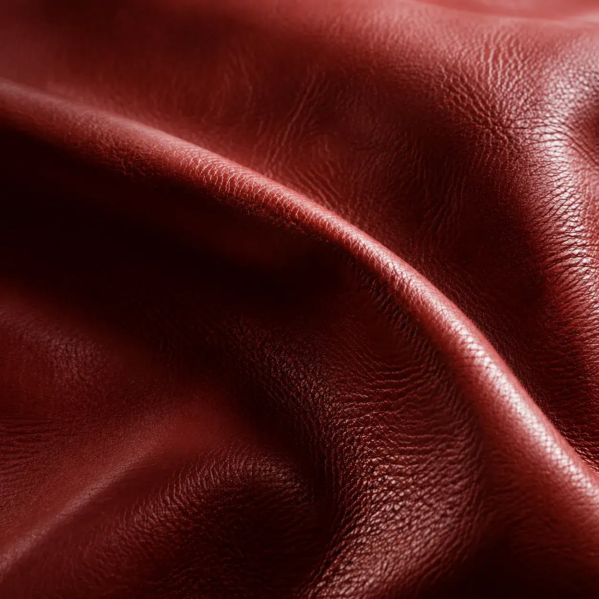 Burgundy Leather Lounge Chair with Sculpted Wing Back and Swivel Base