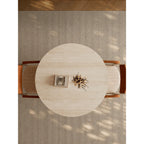 Burlwood Dining Table Series with Travertine Top and Sculptural Base